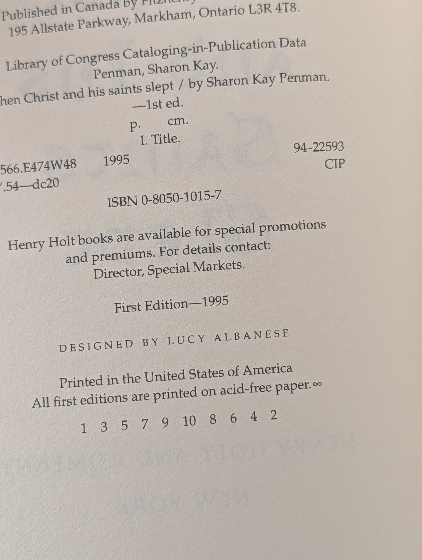 When Christ and His Saints Slept by Sharon Kay Penman