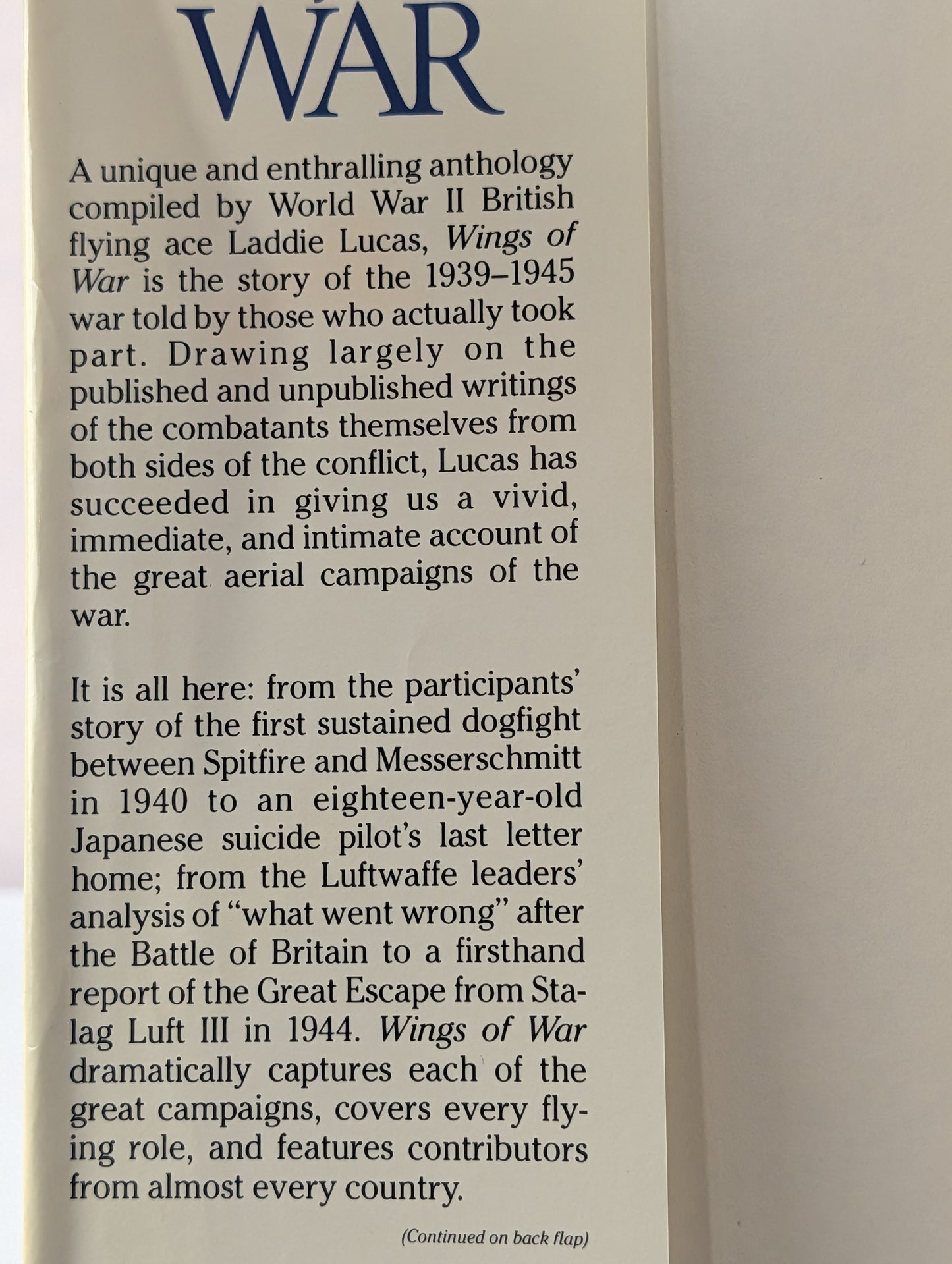 Wings of War: Airmen of All Nations Tell Their Stories, 1939-1945 by Laddie Lucas