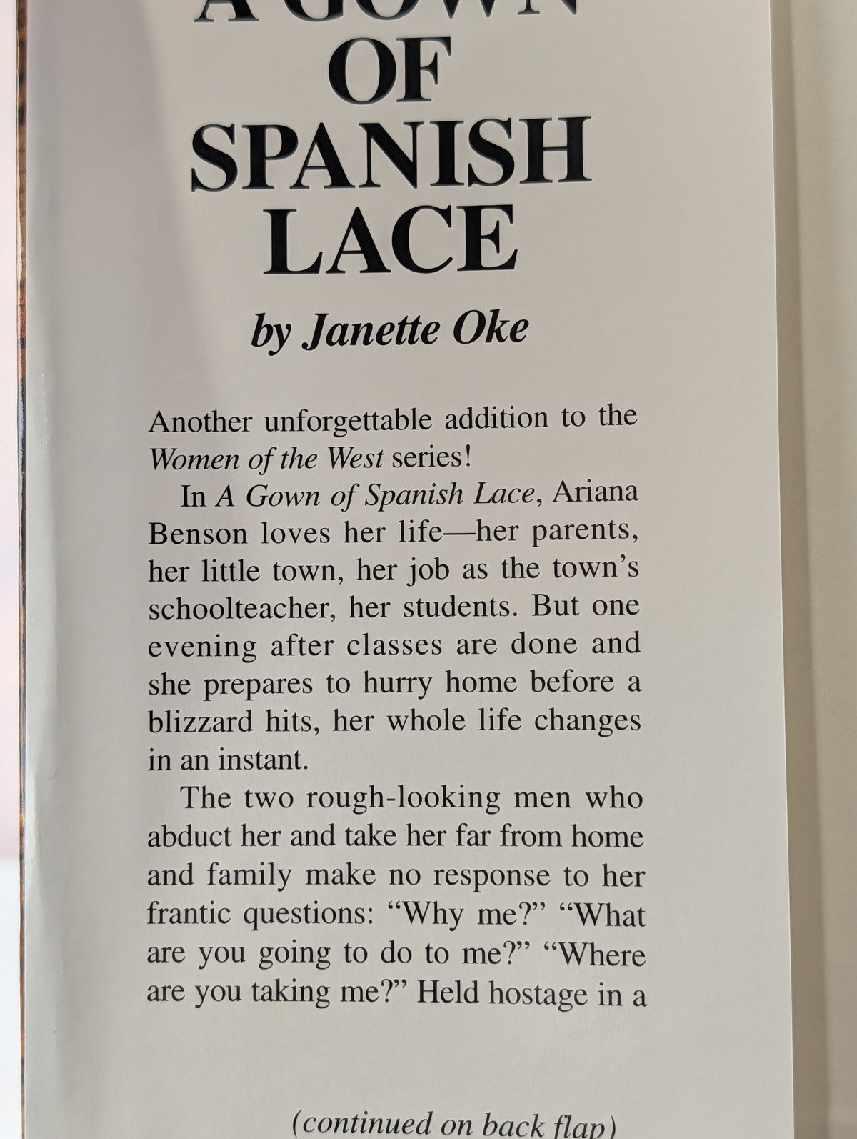 A Gown of Spanish Lace (Women of the West #11) by Janette Oke