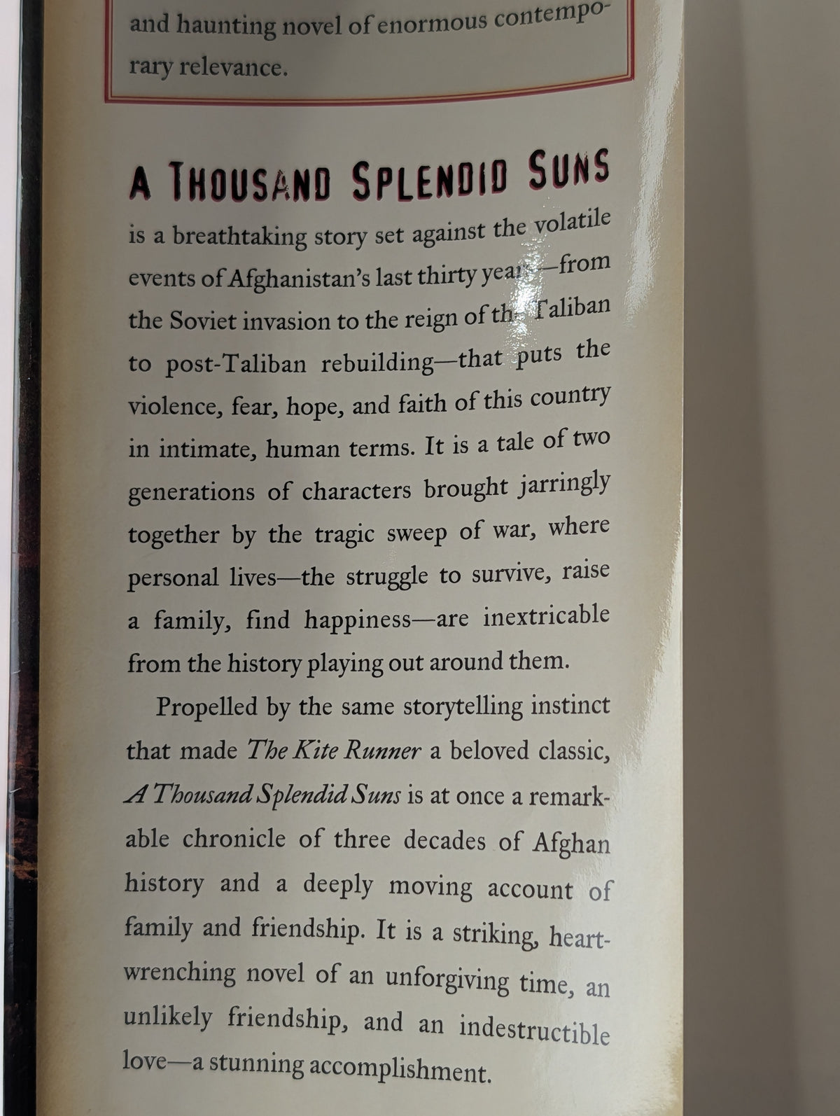 A Thousand Splendid Suns by Khaled Hosseini