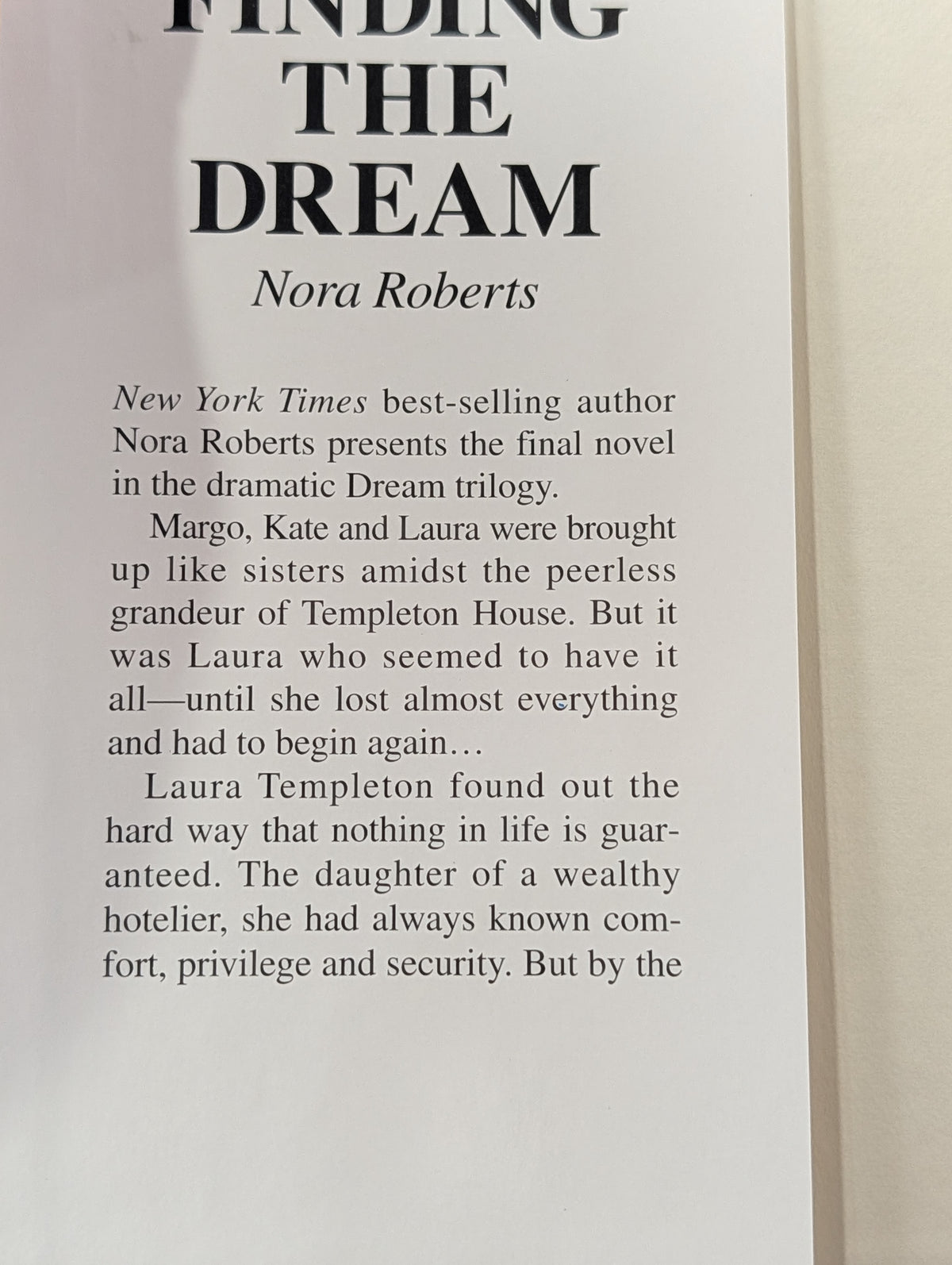 Finding the Dream by Nora Roberts