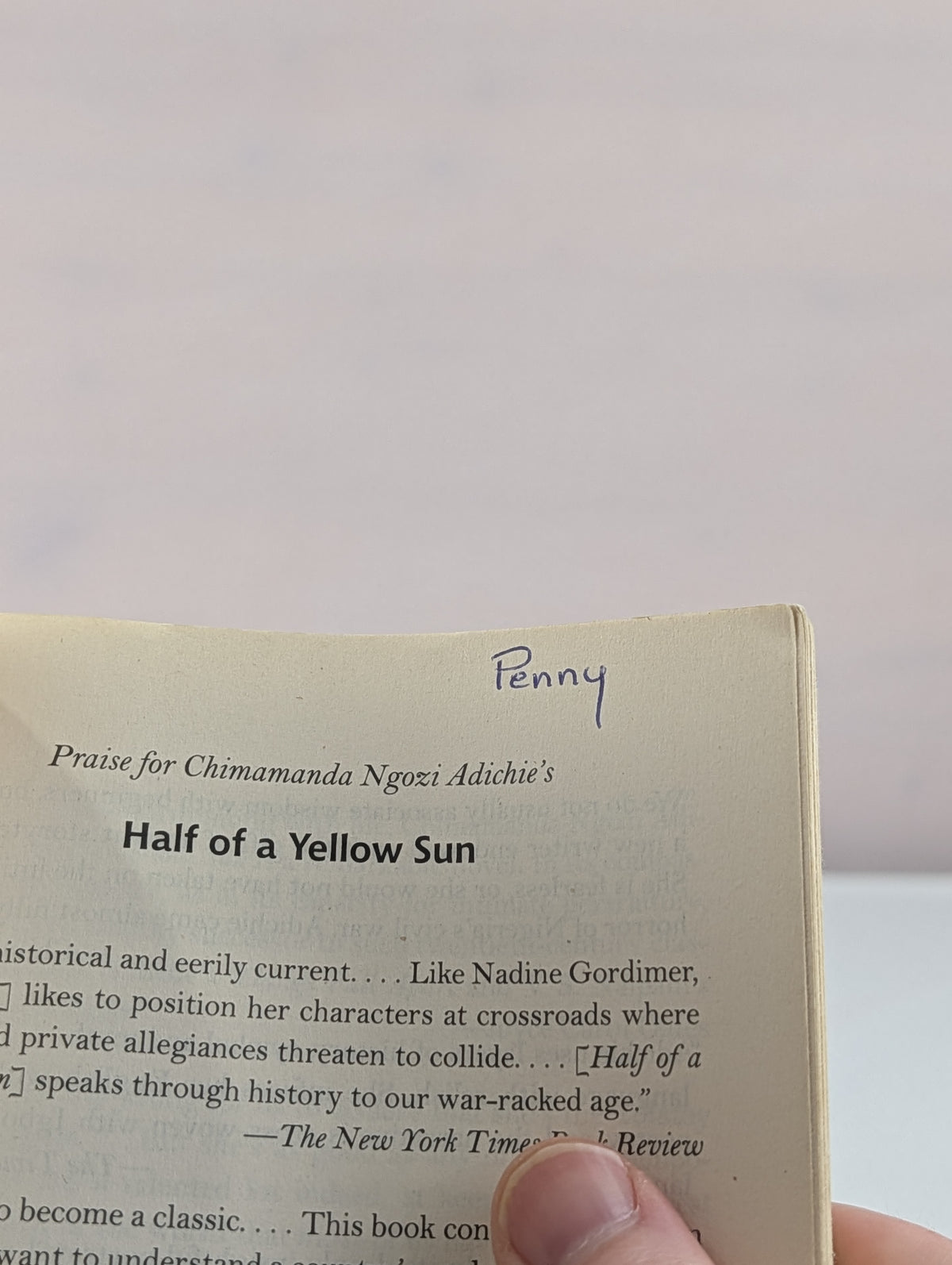Half of a Yellow Sun by Chimamanda Ngozi Adichie