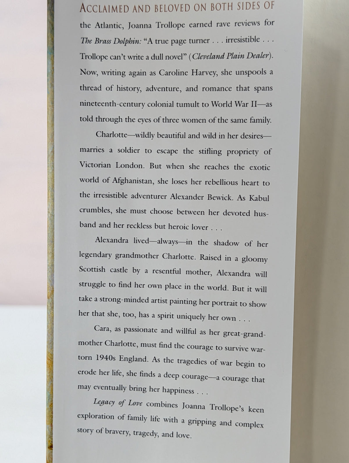 Legacy of Love by Joanna Trollope, Caroline Harvey
