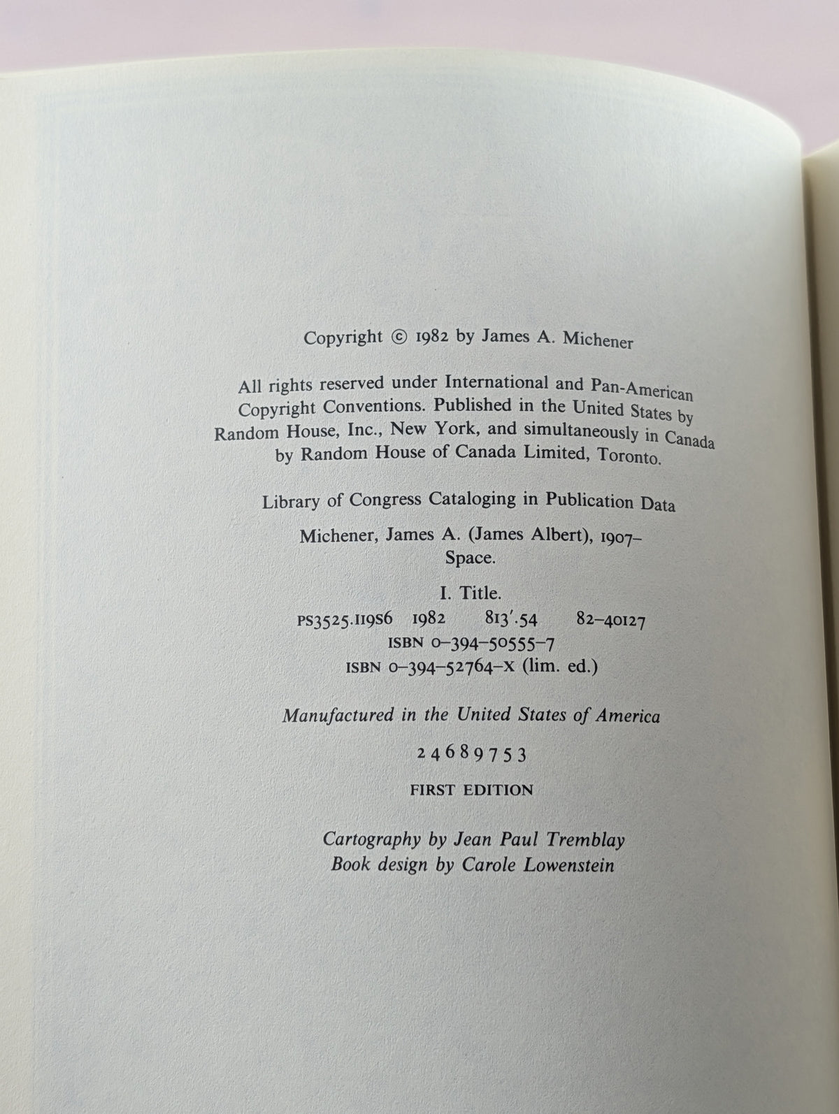 Space by James A. Michener
