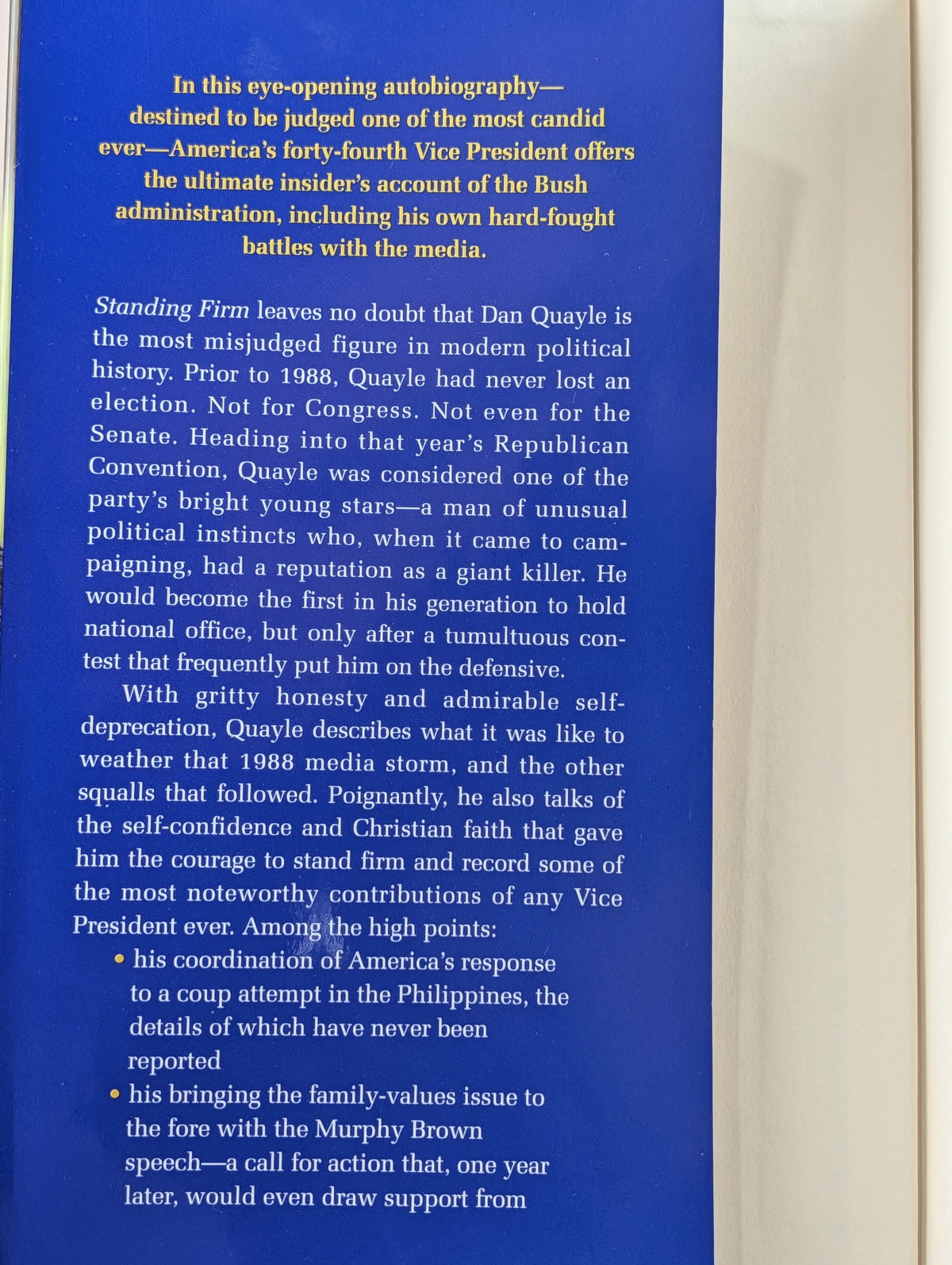 Standing Firm: Dan Quayle by Dan Quayle
