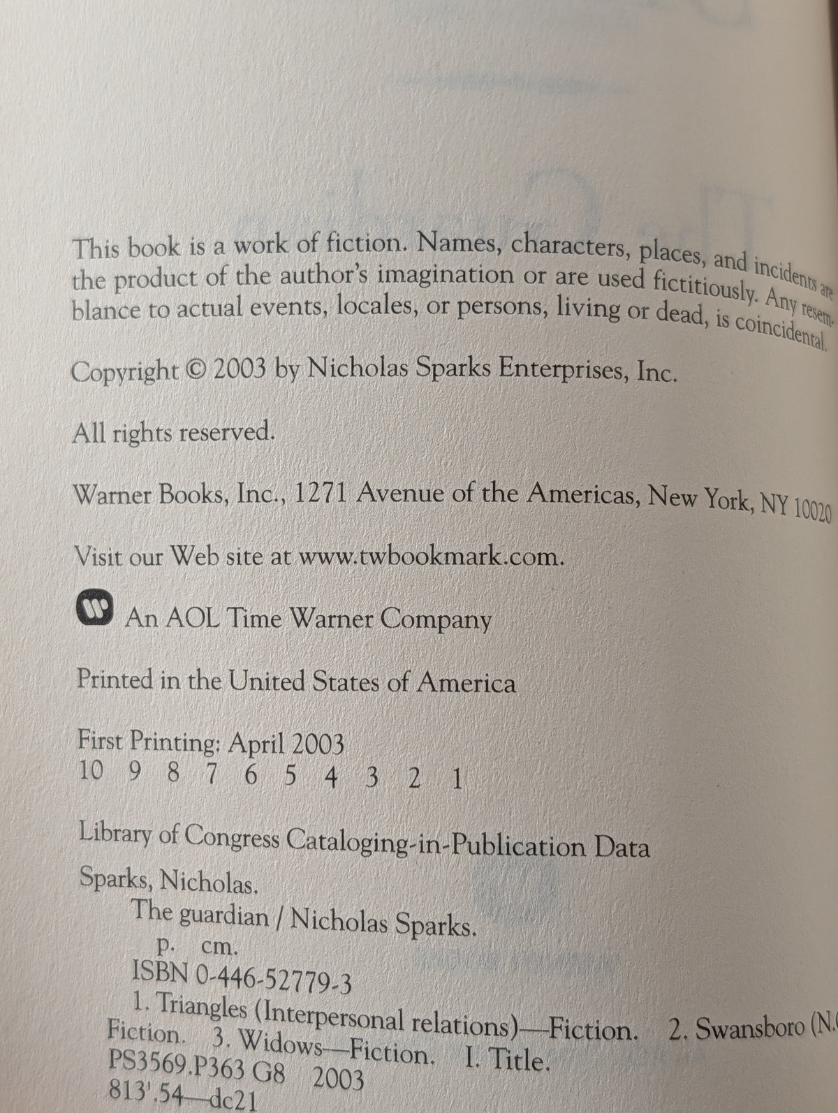The Guardian by Nicholas Sparks
