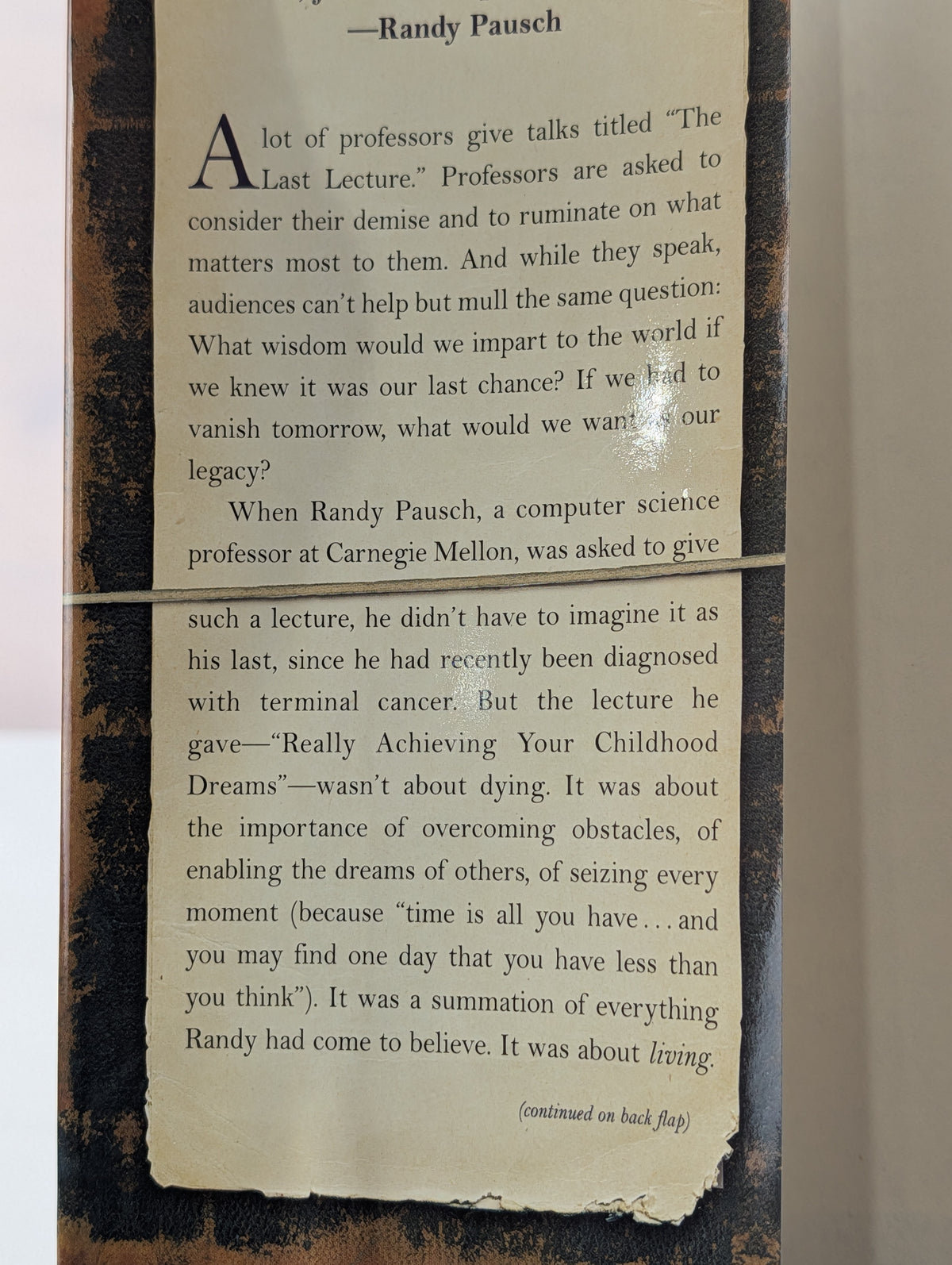 The Last Lecture by Randy Pausch, Jeffrey Zaslow