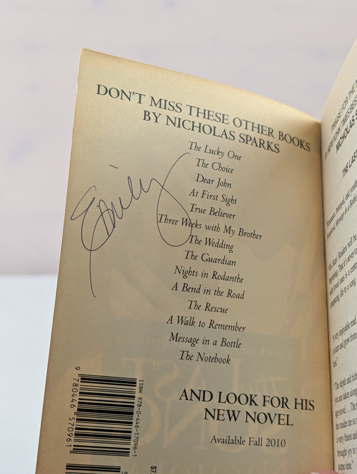 The Last Song by Nicholas Sparks