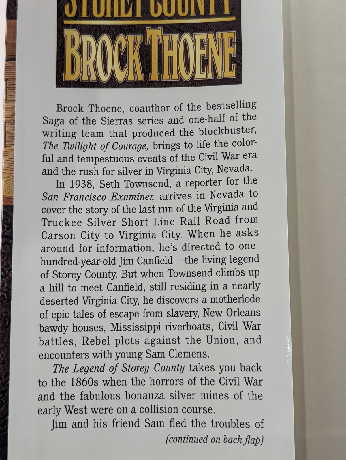 The Legend of Storey County: A Novel by Brock Thoene