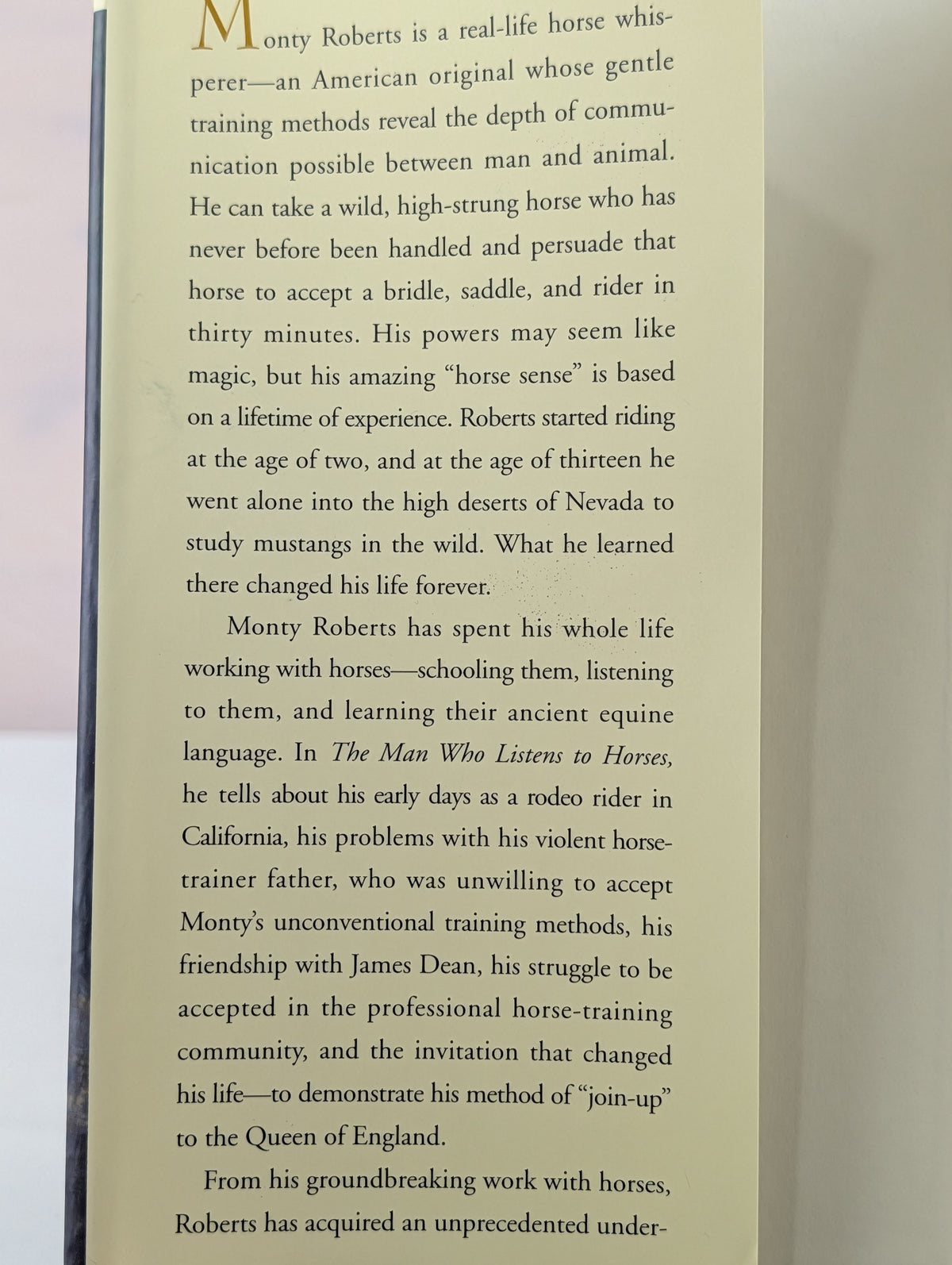 The Man Who Listens to Horses: The Story of a Real-Life Horse Whisperer by Monty Roberts, Lawrence Scanlan