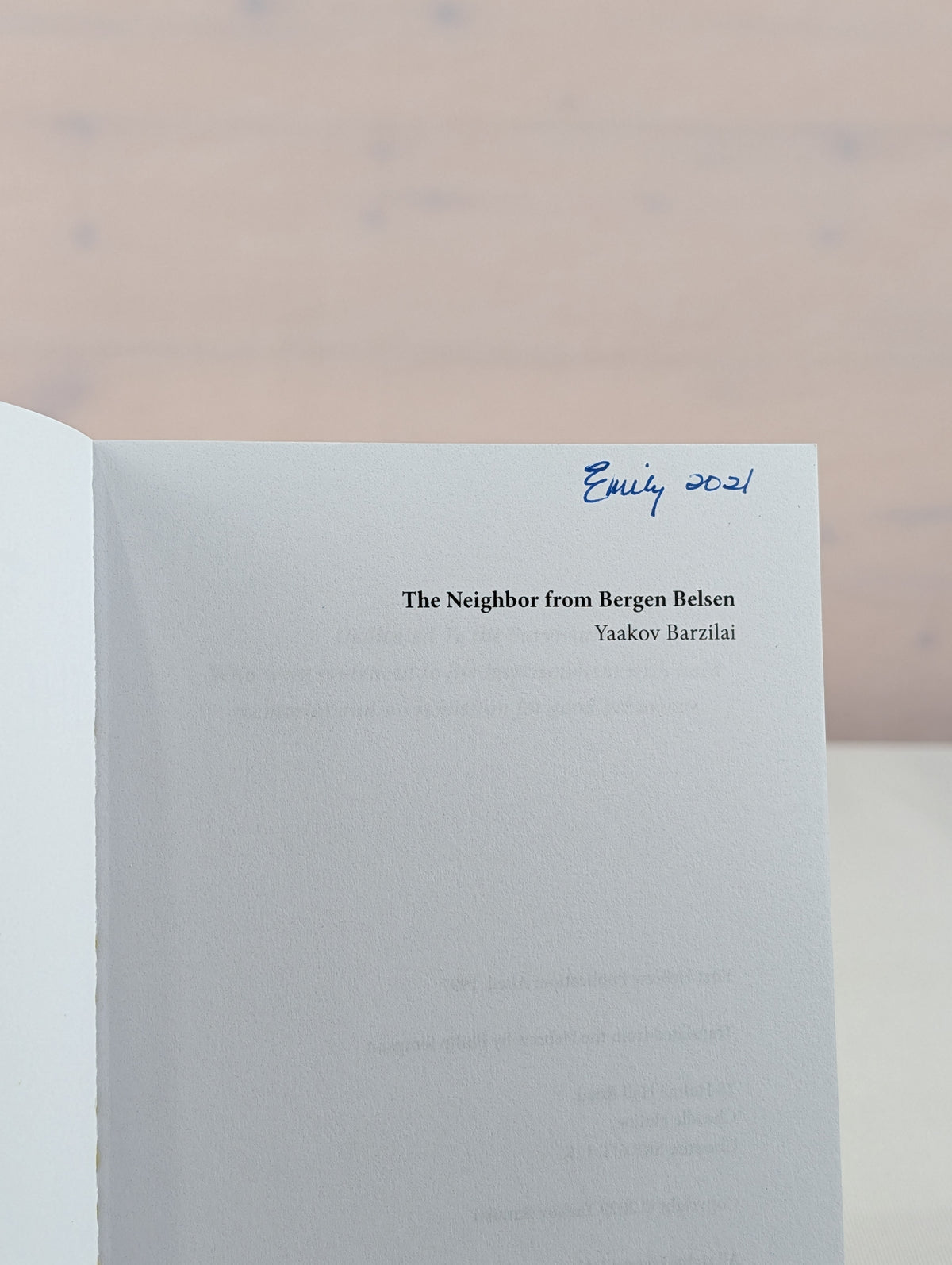 The Neighbor from Bergen Belsen by Yaakov Barzilai
