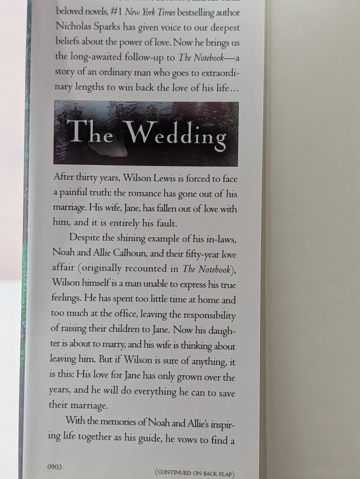 The Wedding by Nicholas Sparks